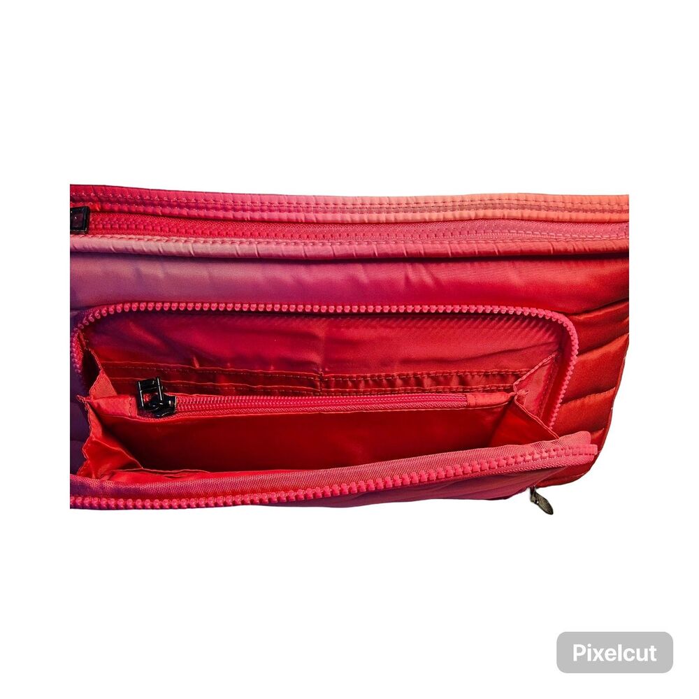 Think Royln Bank Street XL Crossbody w/ Pouch Bundle Fuchsia Ombre NWT - Picture 3 of 11